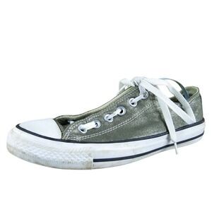 Converse Women All Star Low Top Sneaker‎ Pewter Textile Sz 7.5 Medium  Used 2025